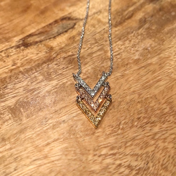 Touchstone Crystal by Swarovski Jewelry - Touchstone Crystal Triple V Necklace